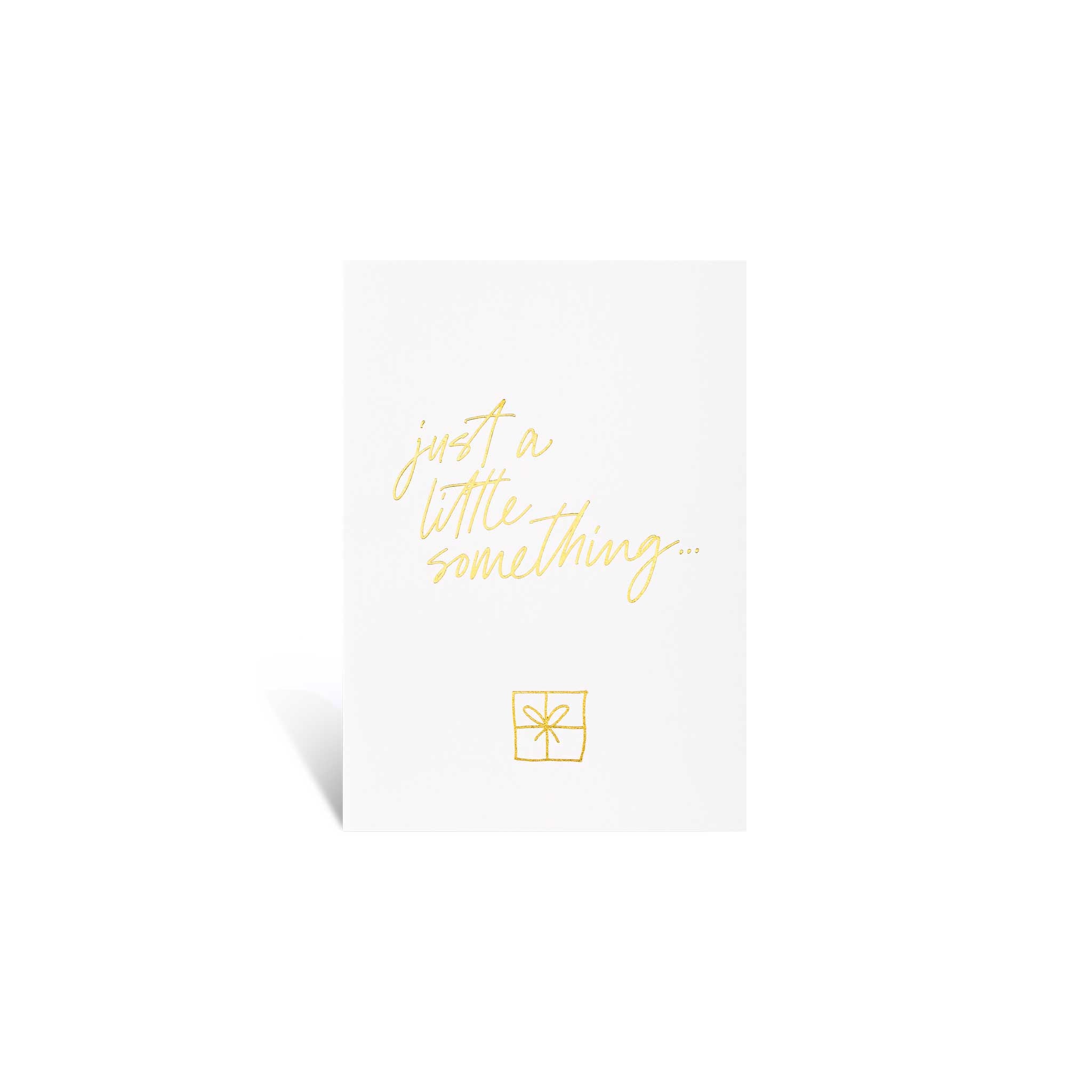 Grußkarte "Little Something", A6, Weiß/Gold