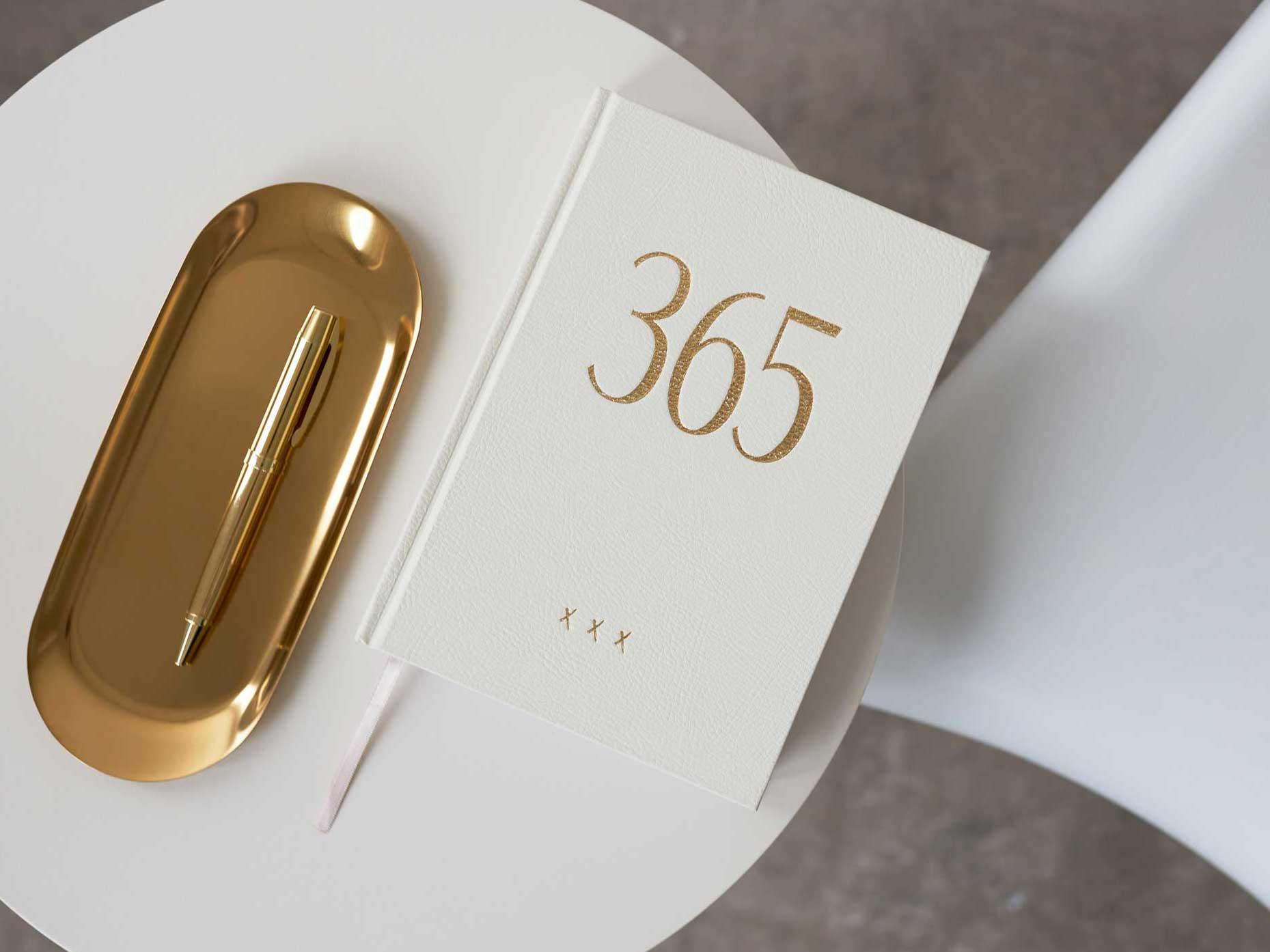 Notebook / Diary 365, A5, Cream