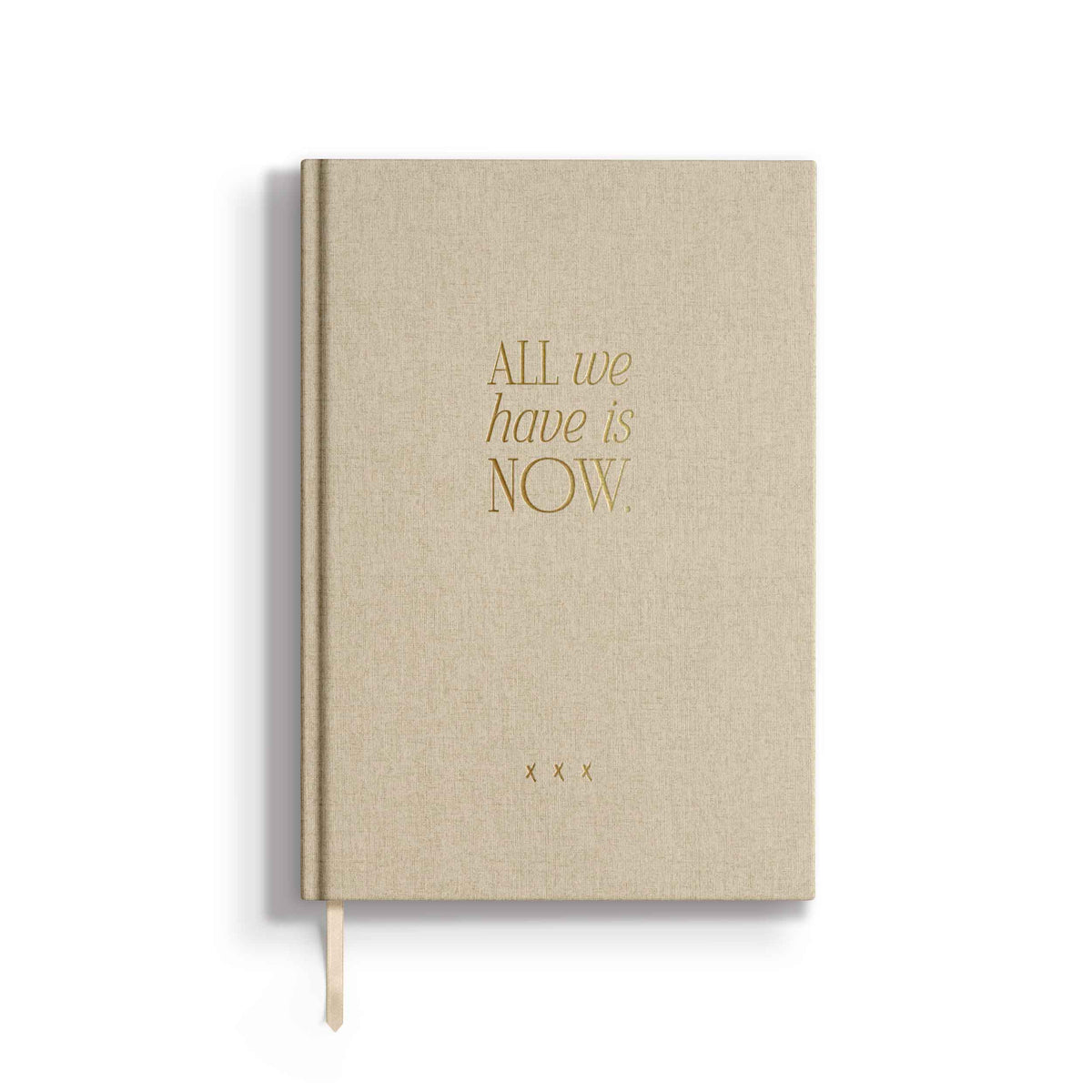 Notizbuch "Now" | A5 | Beige / Gold