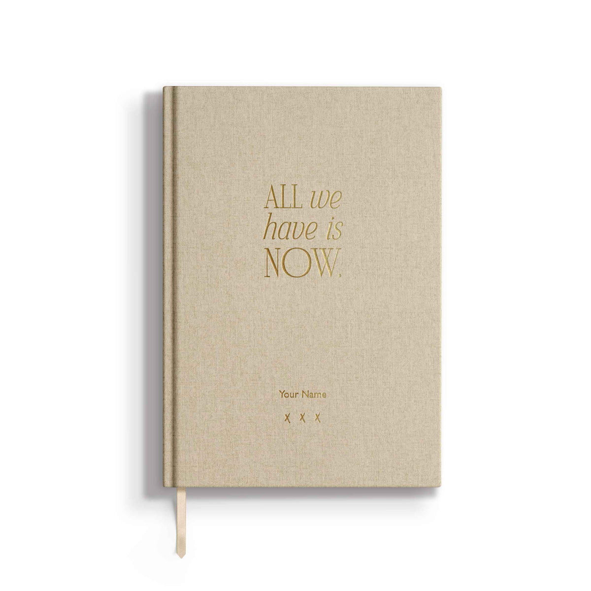 Notizbuch "Now" | A5 | Beige / Gold