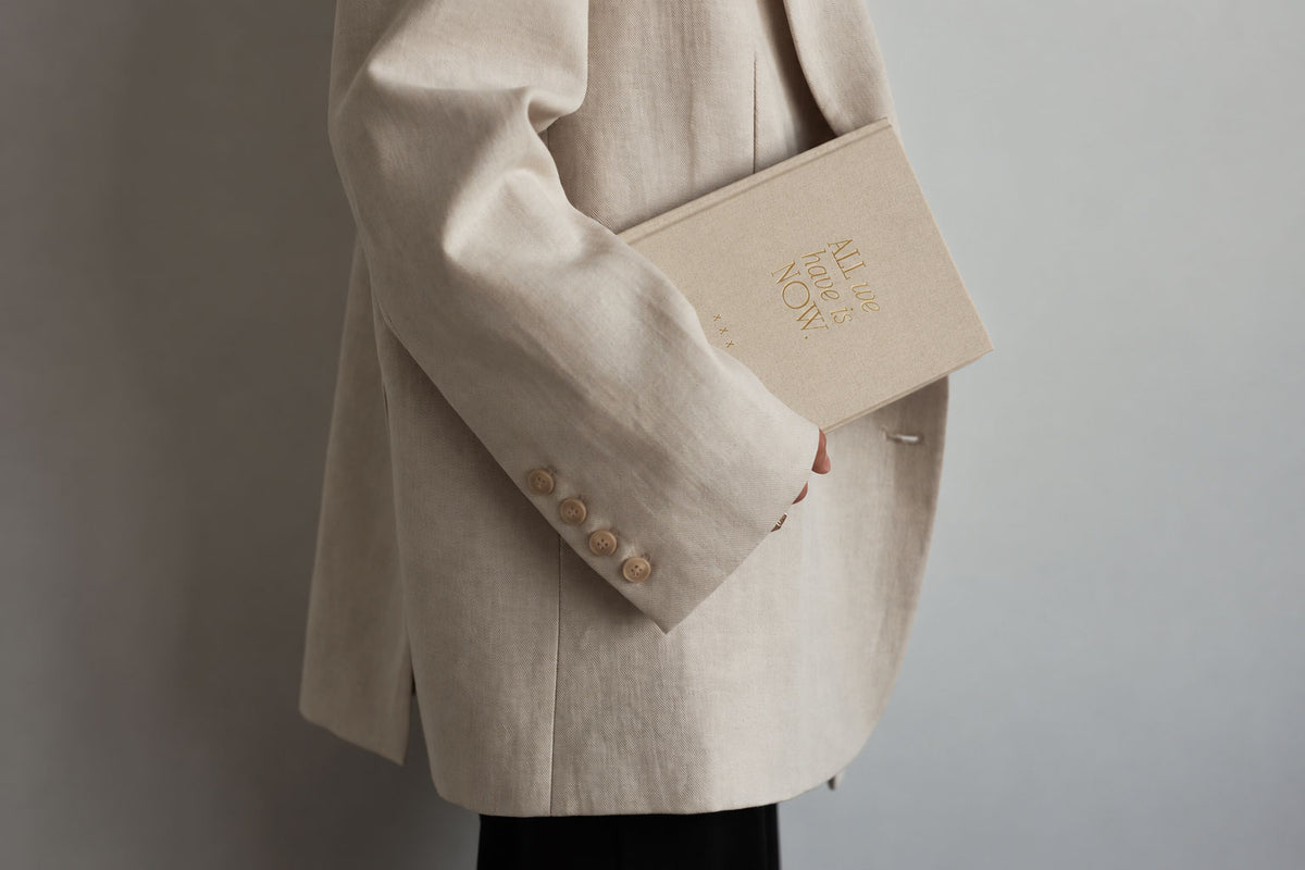 Notizbuch "Now" | A5 | Beige / Gold