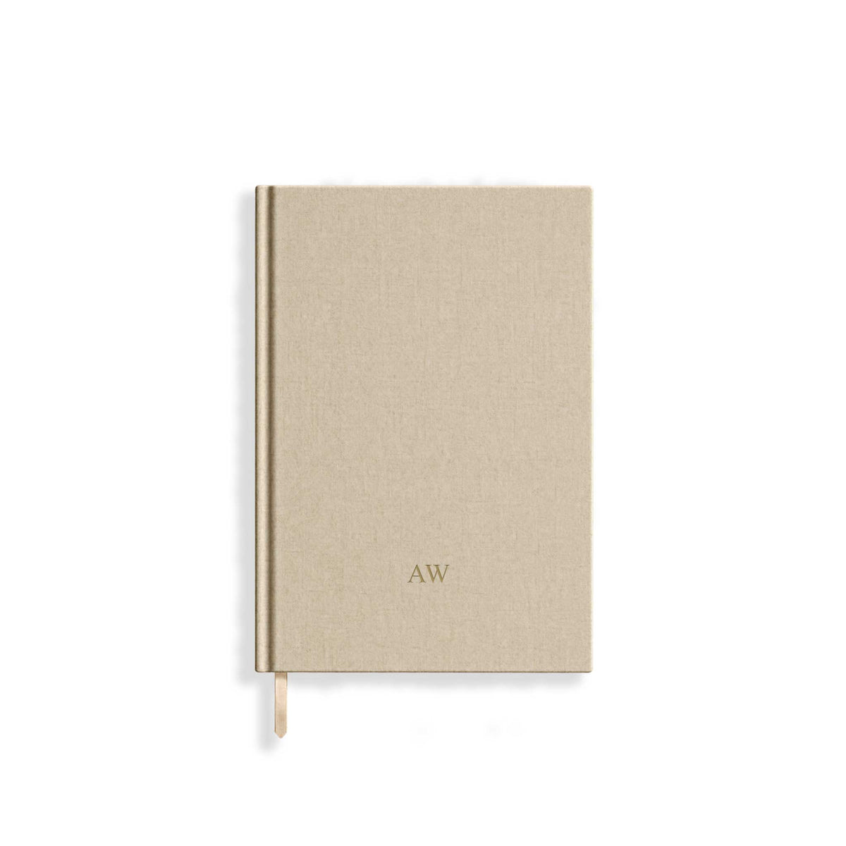 Personalisiertes Notizbuch „MAKE IT YOURS“ | A5 | Beige / Gold