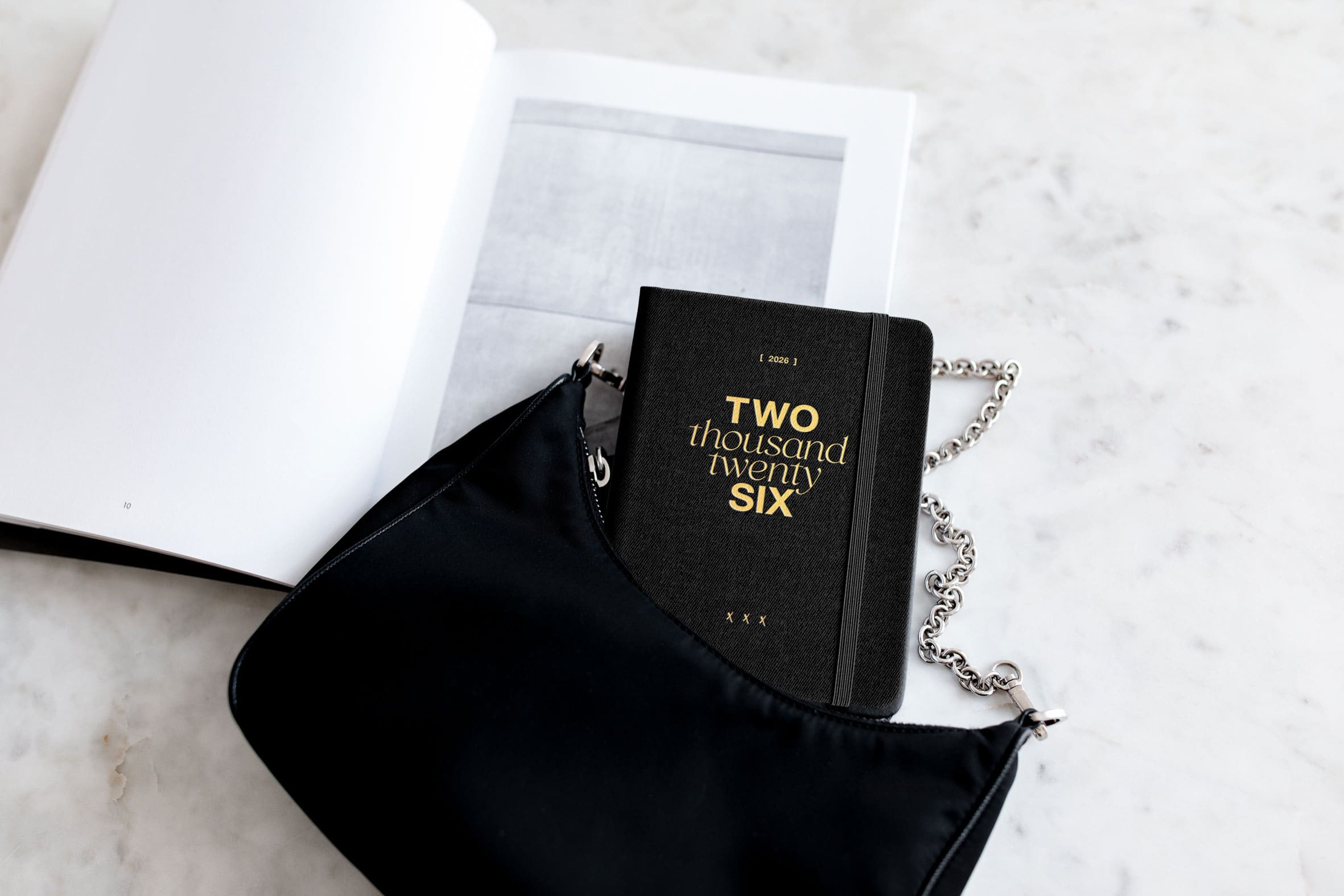 Taschenkalender 2026 | A6 | schwarz