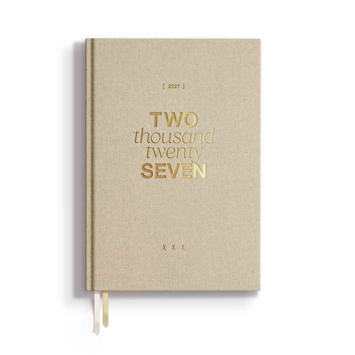 Kalender 2027 "Beach" | A5 | Beige / Gold