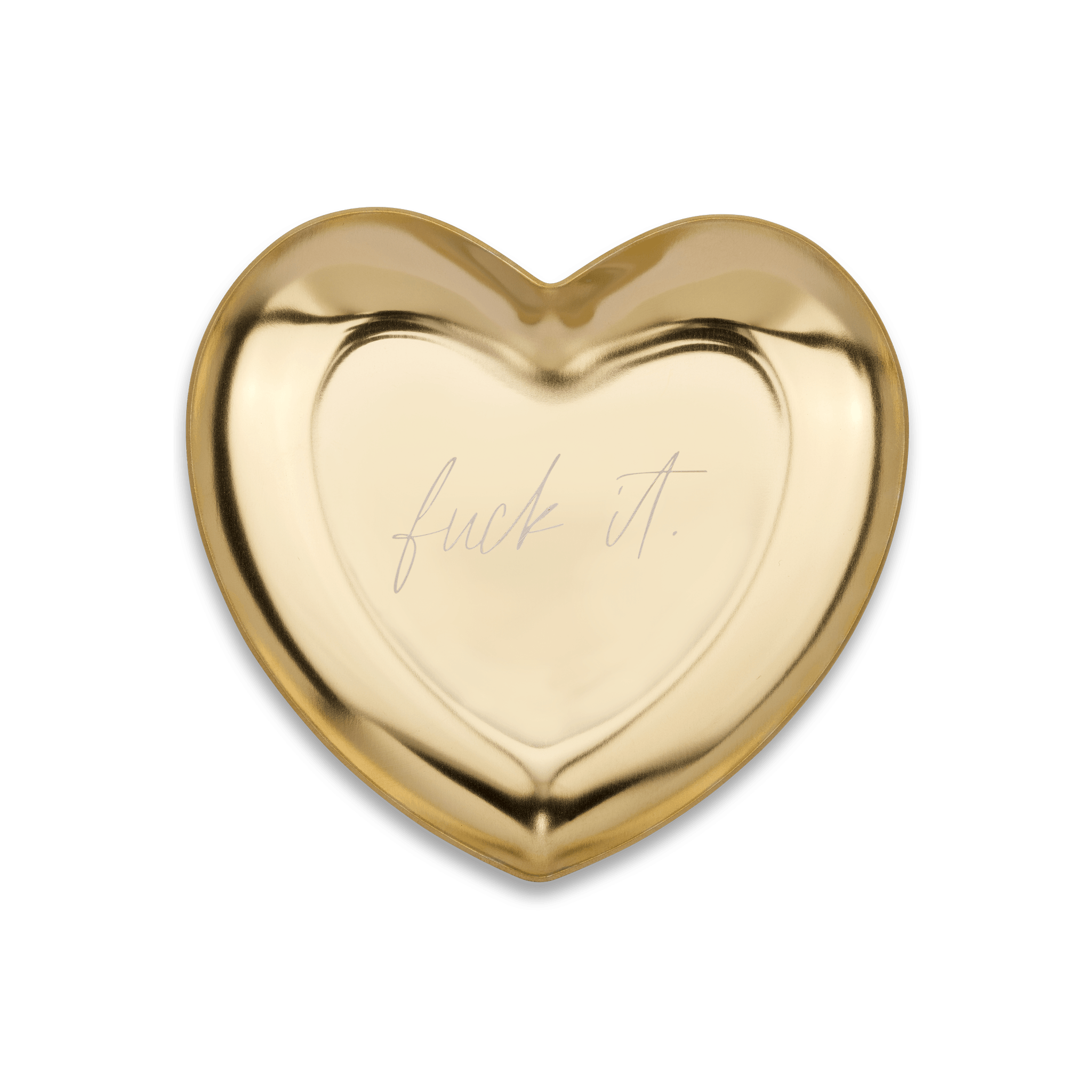 Kleine Herzschale "fuck it", Gold