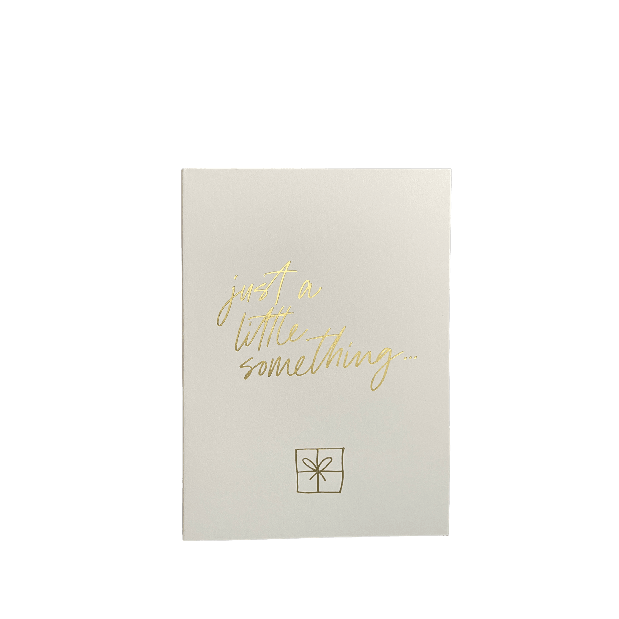 Grußkarte "Little Something", A6, Weiß/Gold