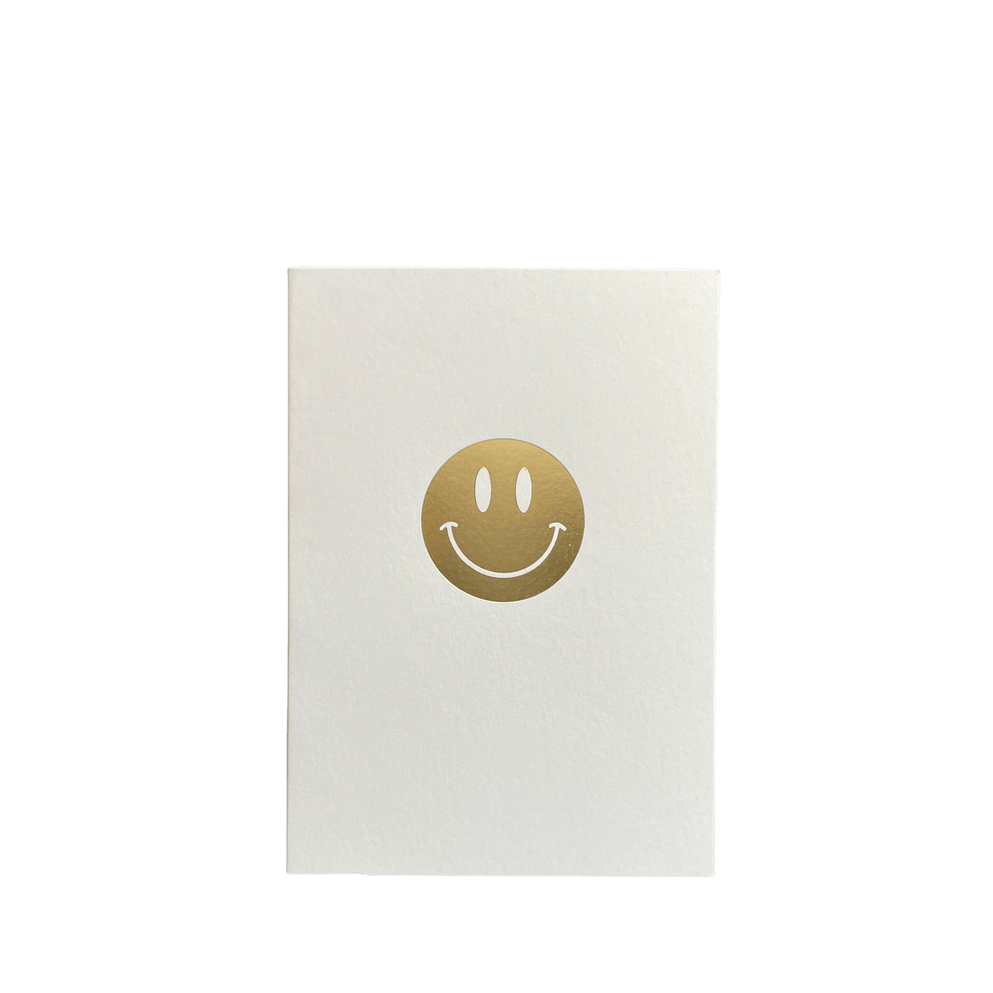 Grußkarte "Smiley", A6, Weiß/Gold