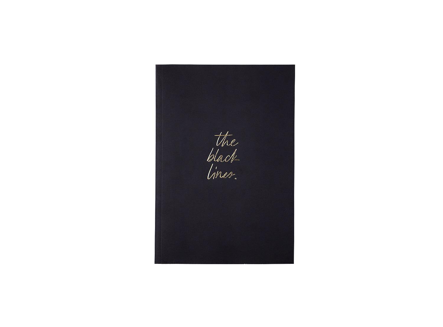 Notebook "Black Lines", A5, Black/Gold