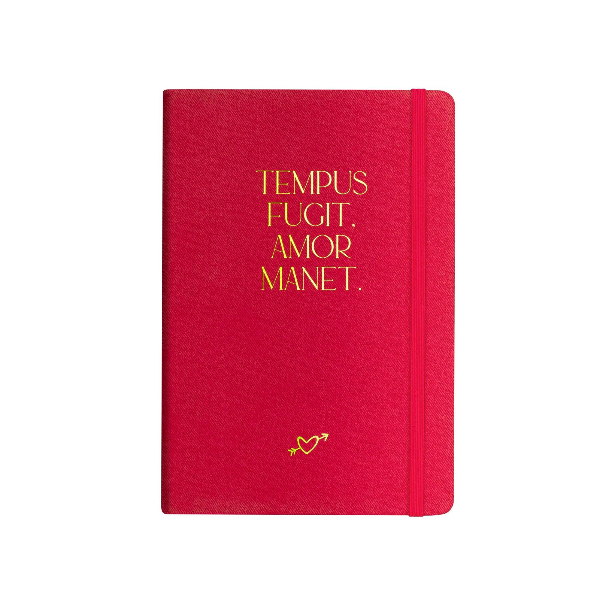Notebook "Amor Manet", A5, Red/Gold