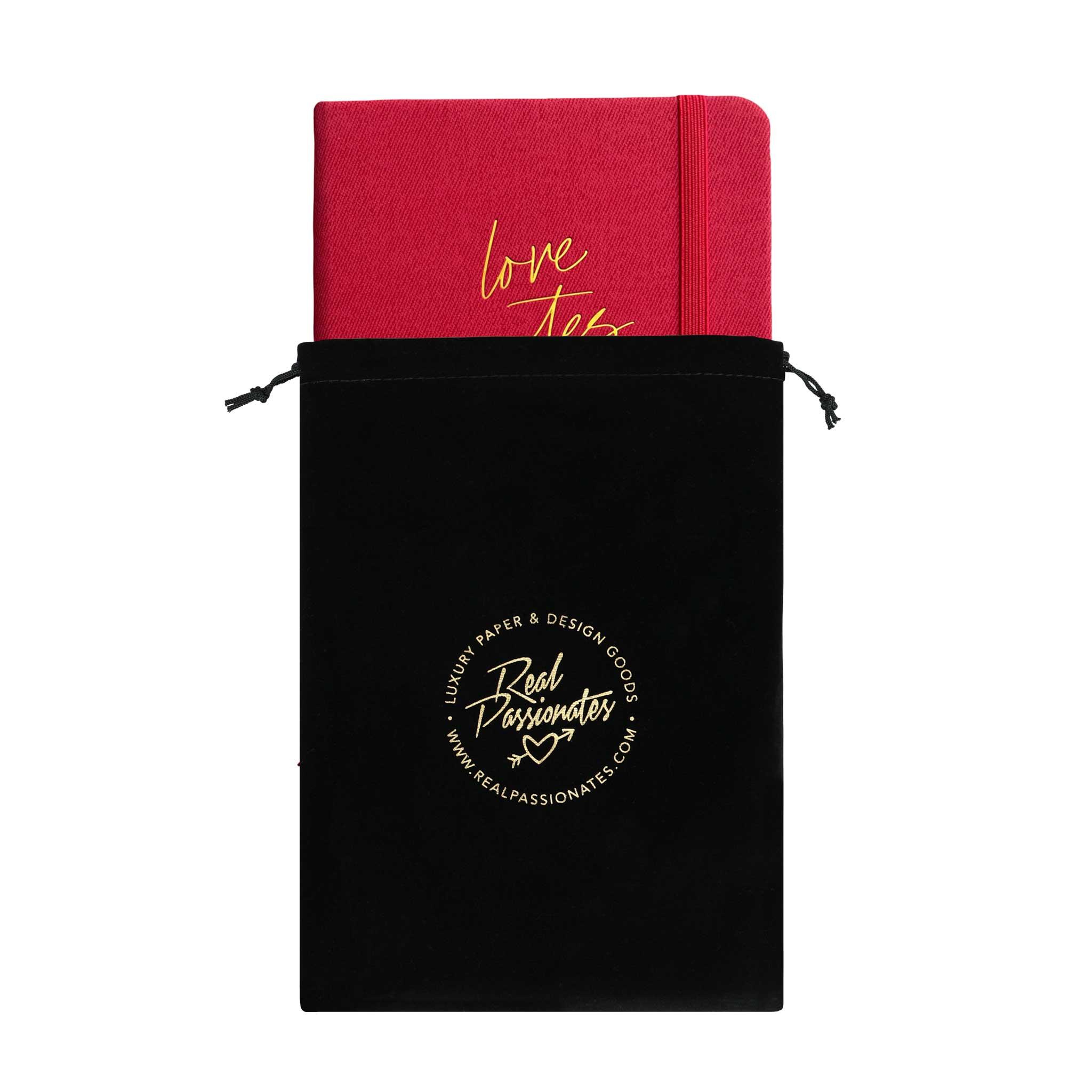 Notizbuch "Love Notes", A6, Rot/Gold