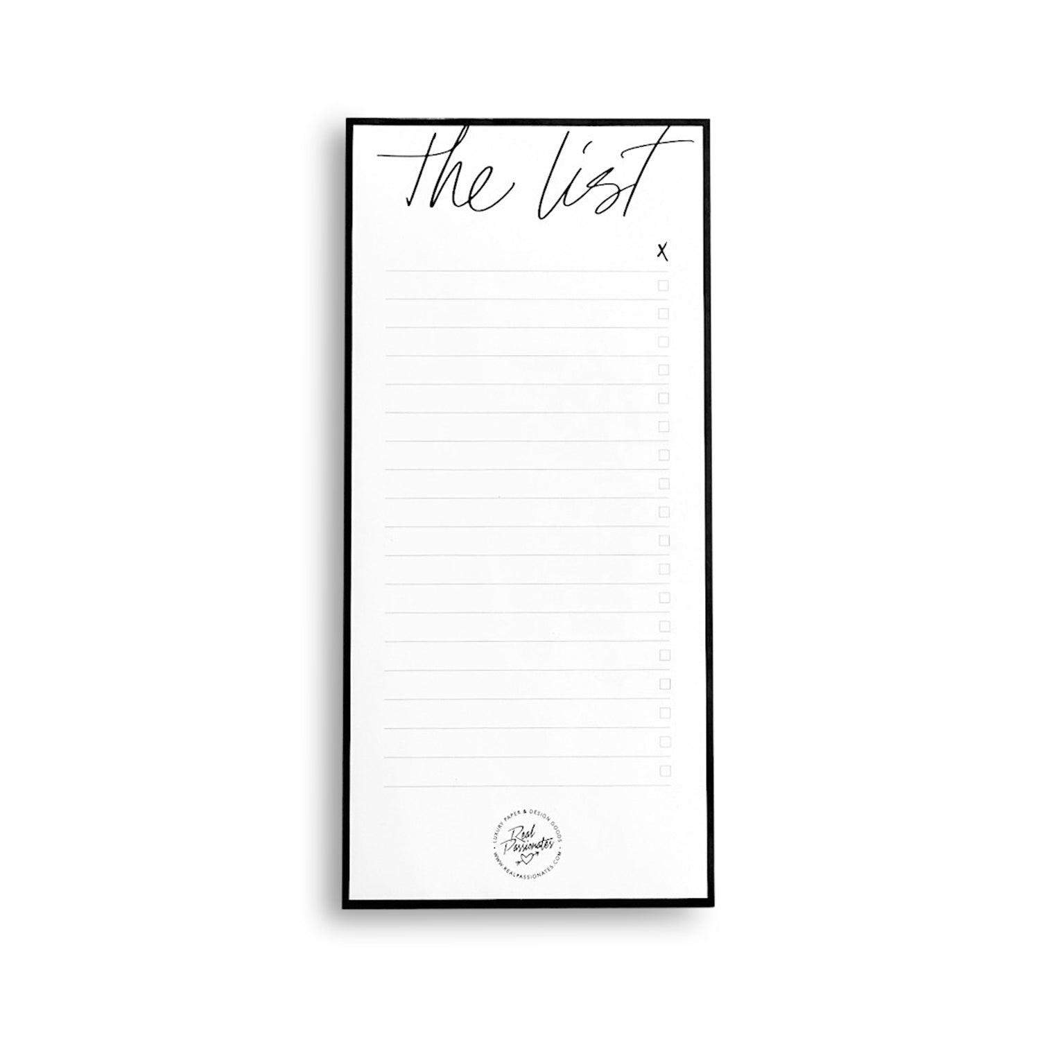 Notizblock / To Do Liste "Monochrome", Din Lang