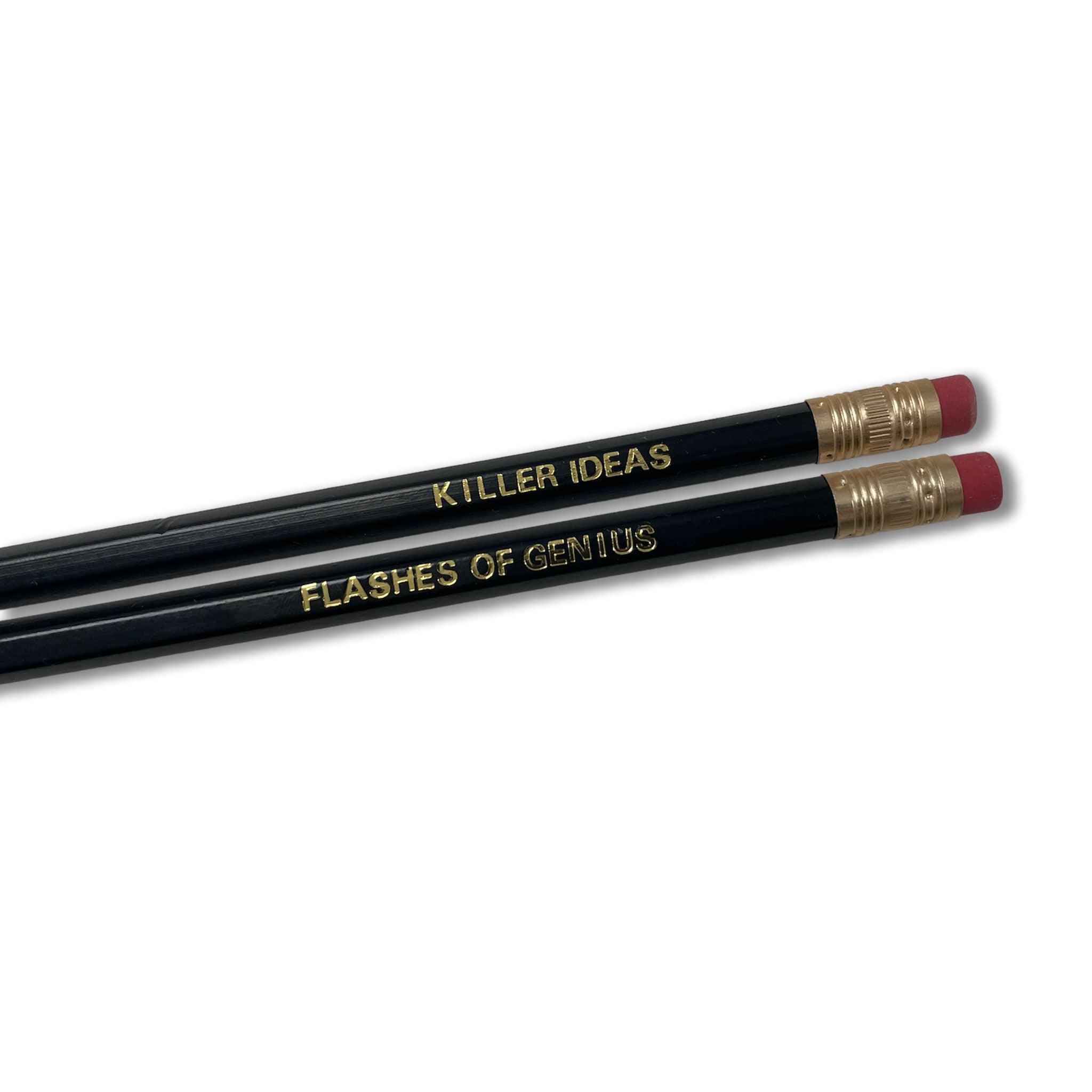 Bleistift Set "Killer Ideas + Flashes of Genius", 2 Stück