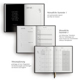 Kalender 2024, A5, schwarz/gold