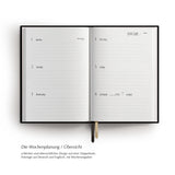 Kalender 2024, A5, schwarz/gold