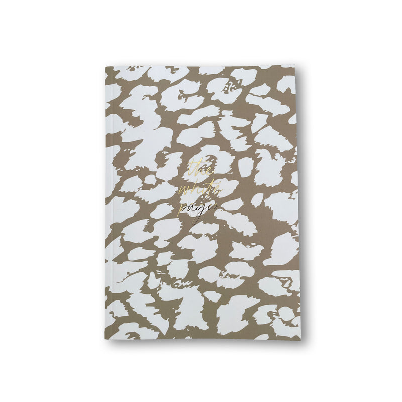 Notizbuch, "White Pages", Leopard, A5, blanko Seiten