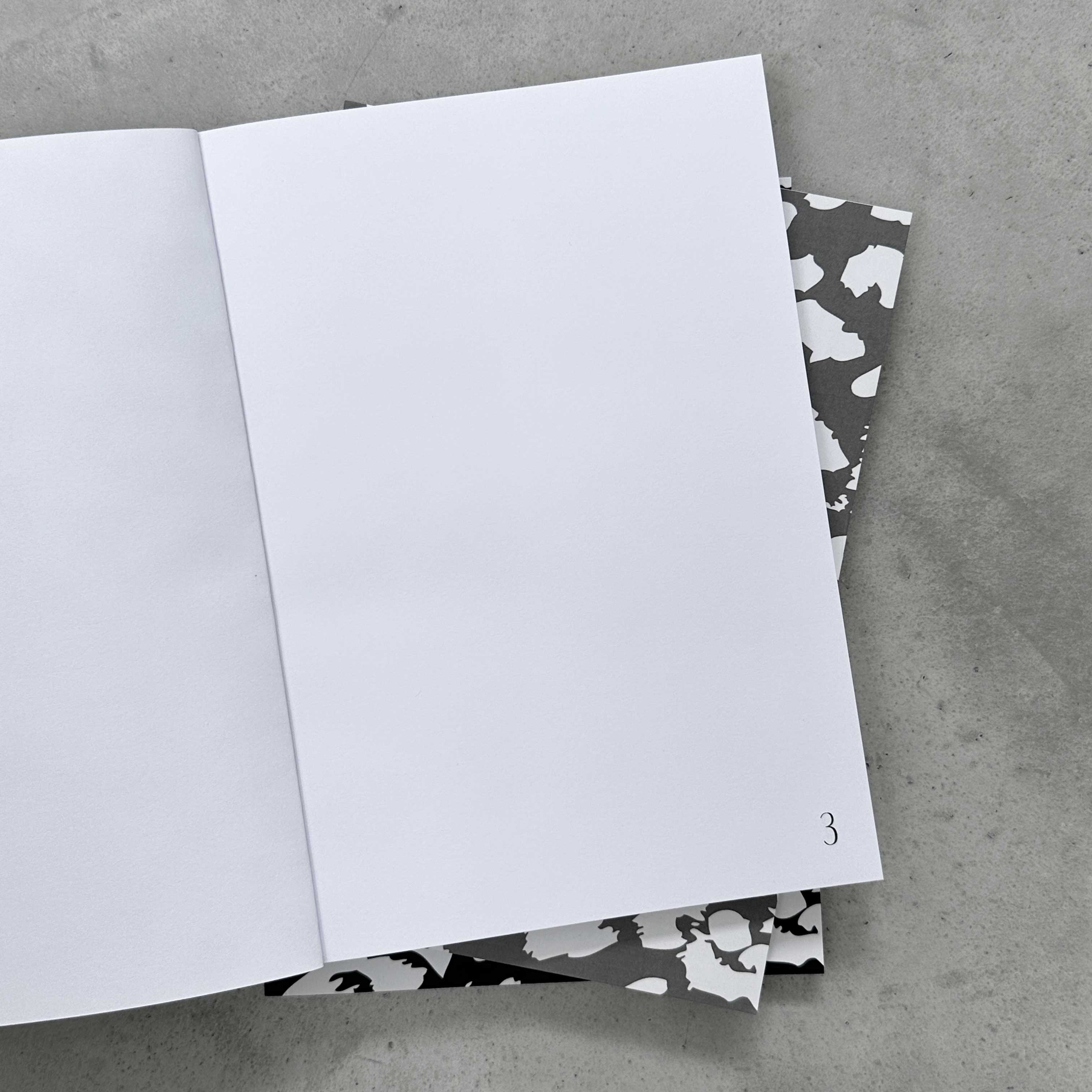 Notebook, "White Pages", leopard, A5, blank pages