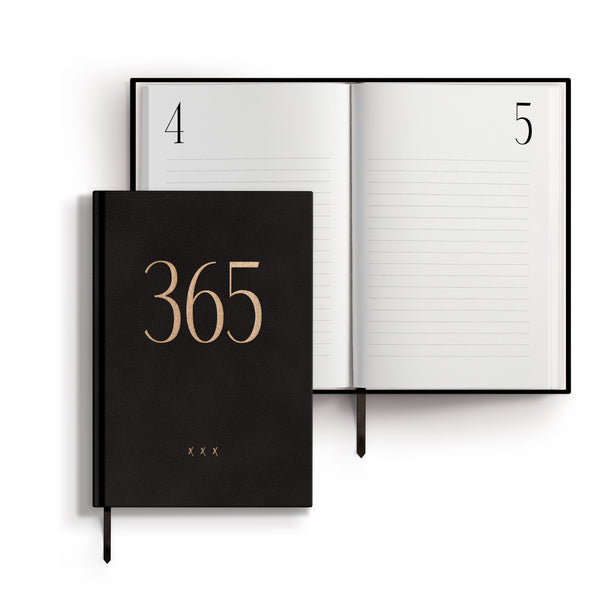 Notizbuch / Tagebuch 365, A5, Black