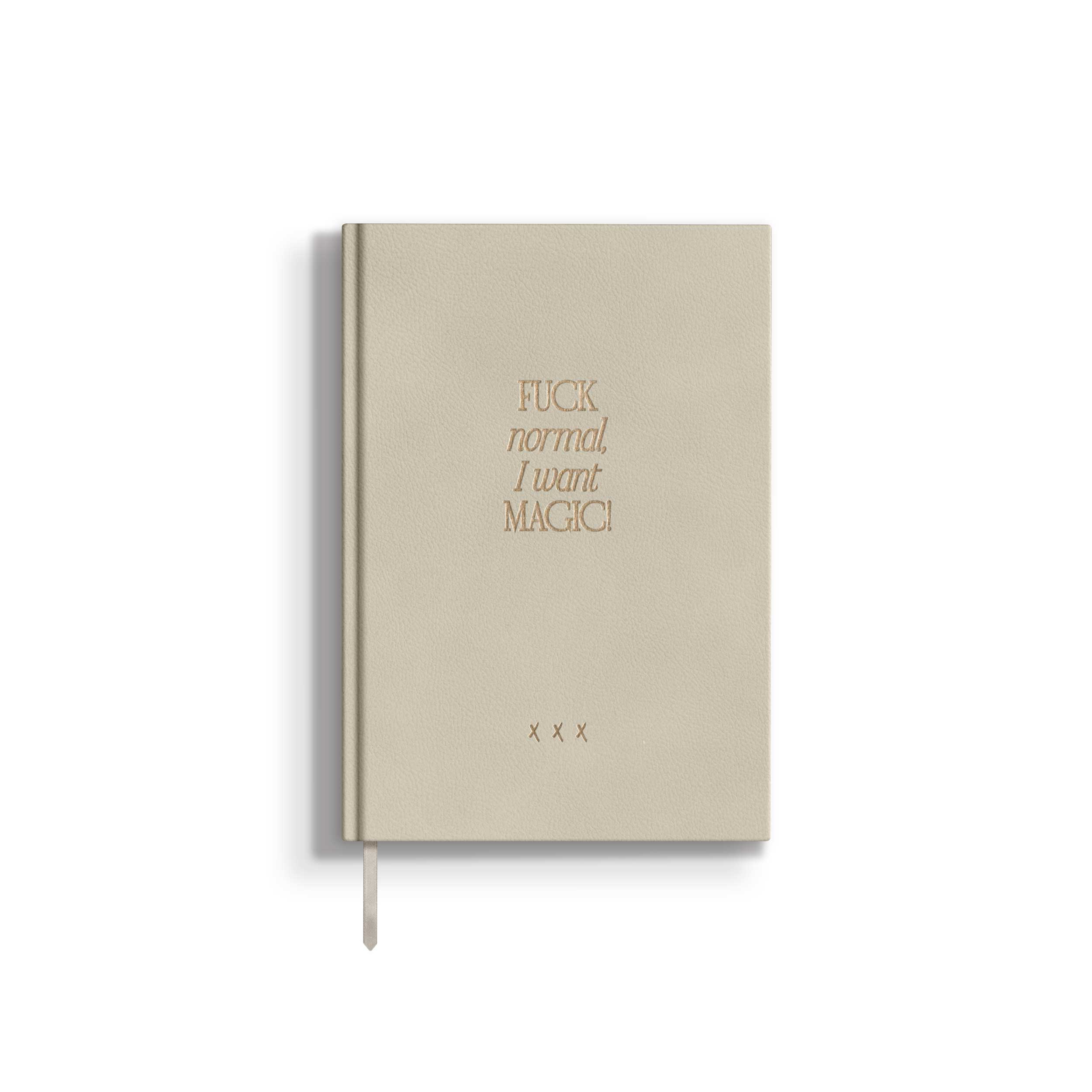 Notizbuch "Magic", A5, Cream / Gold, Kunstleder
