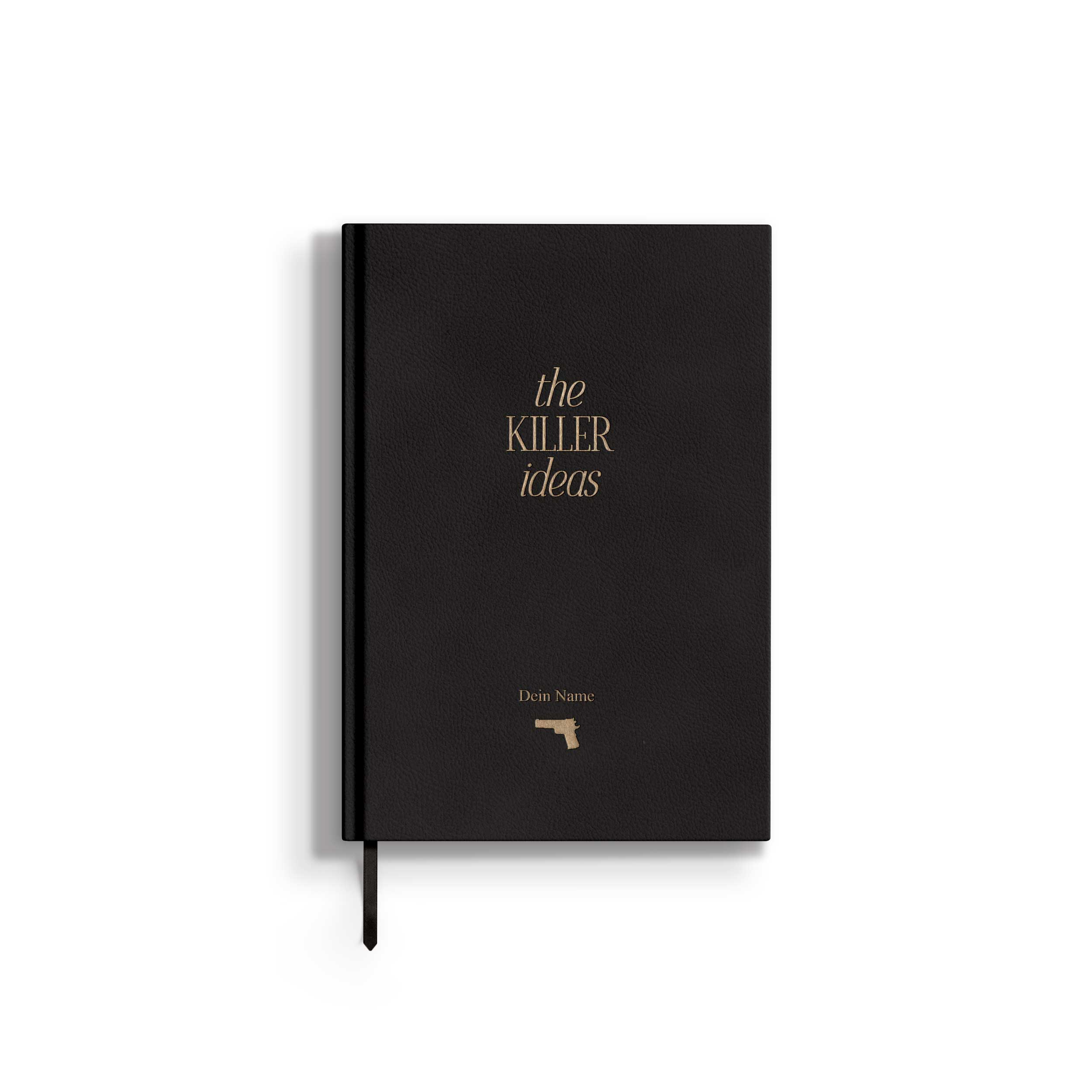 Notizbuch "Killer Ideas", A5, Schwarz / Gold, Kunstleder