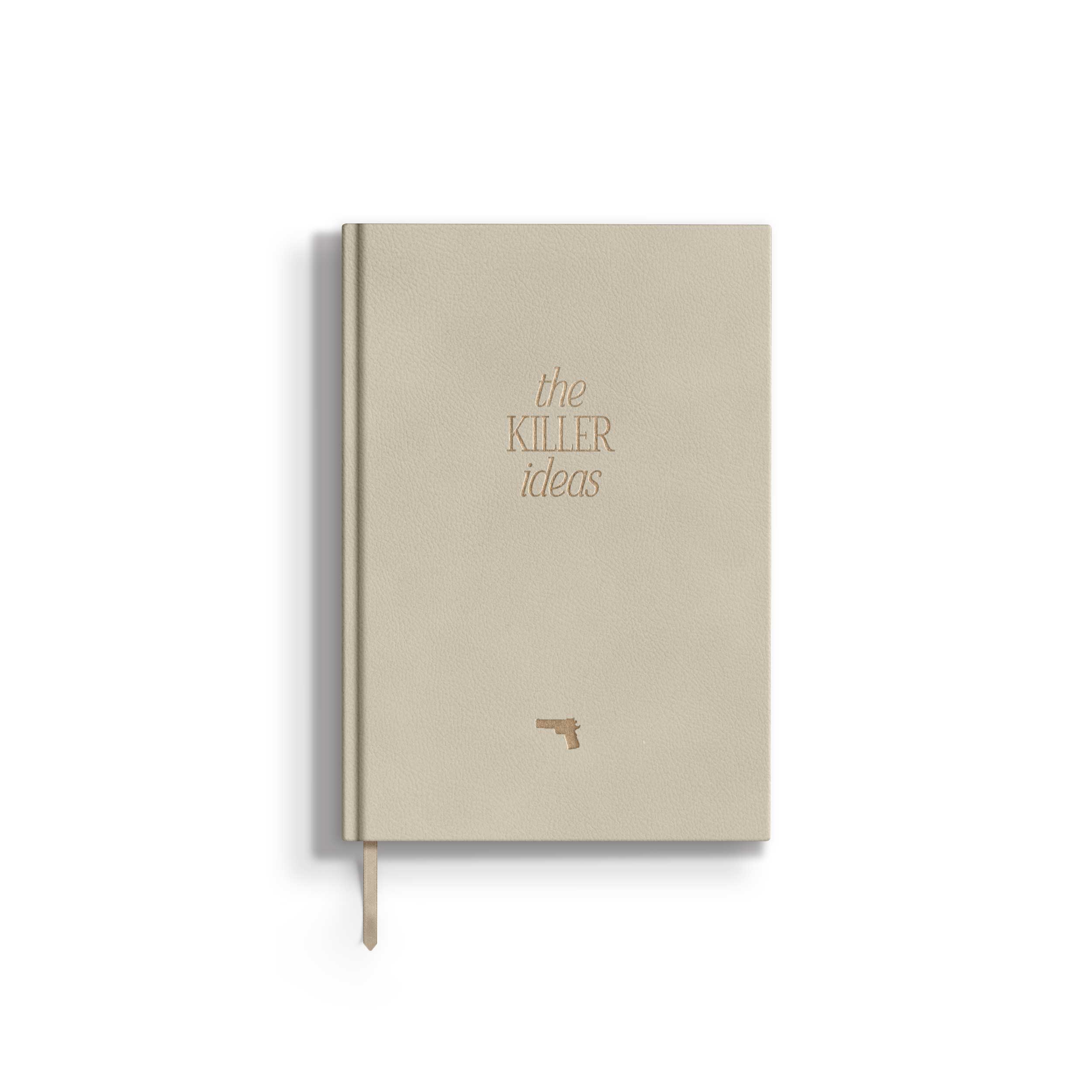Notebook "Killer Ideas", A5, Cream / Gold, faux leather