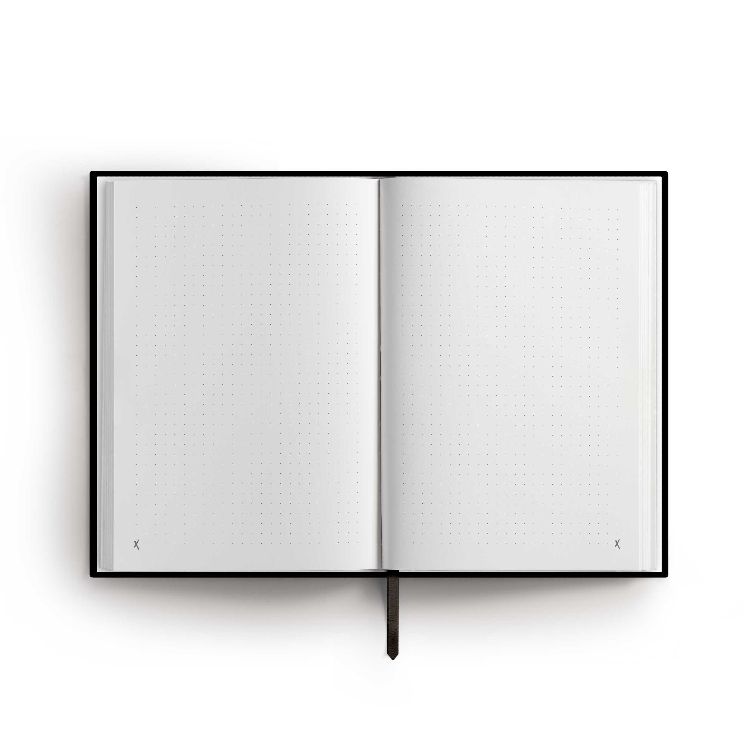 Notizbuch / Bullet Journal "Hold the Vision", Schwarz, Leinen
