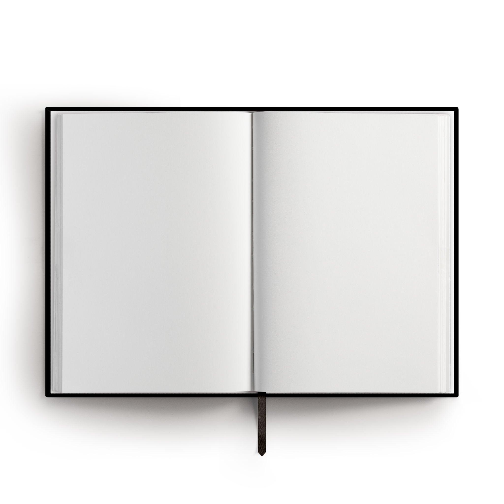 Notebook "Palm", A5, black / gold, linen cover