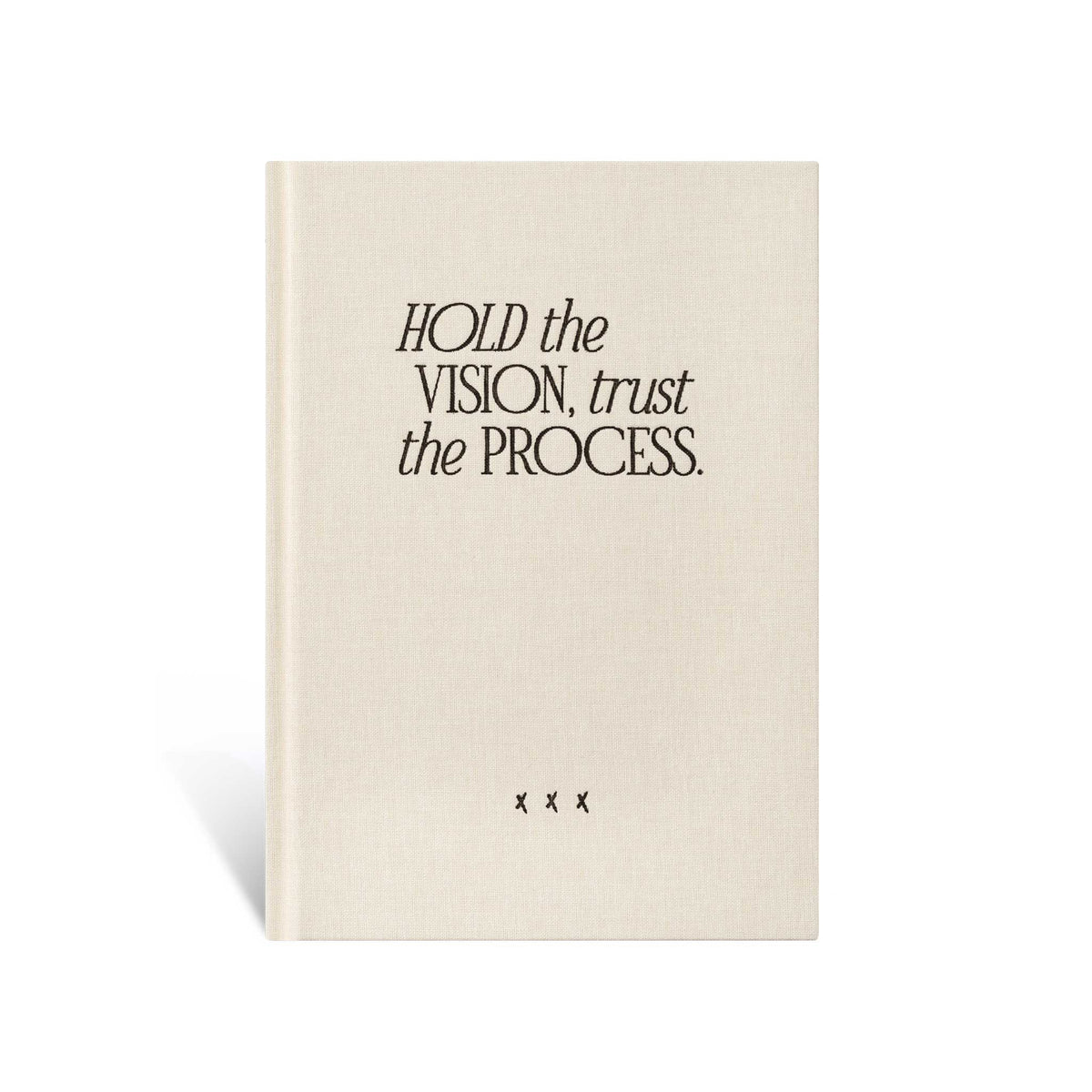Notizbuch „Hold the Vision“ in Off-White, Frontansicht