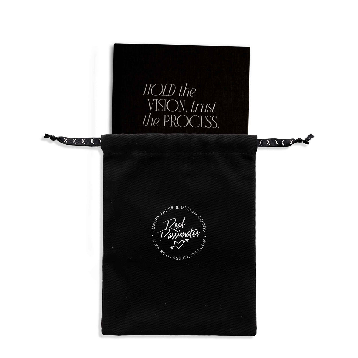 Notizbuch "Hold the Vision" | A5 | Schwarz / Silber