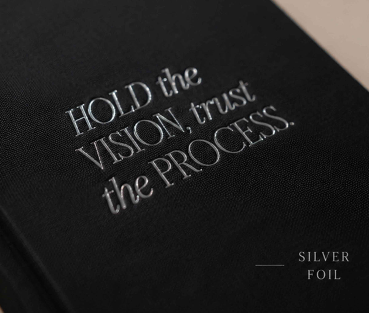 Notizbuch "Hold the Vision" | A5 | Schwarz / Silber