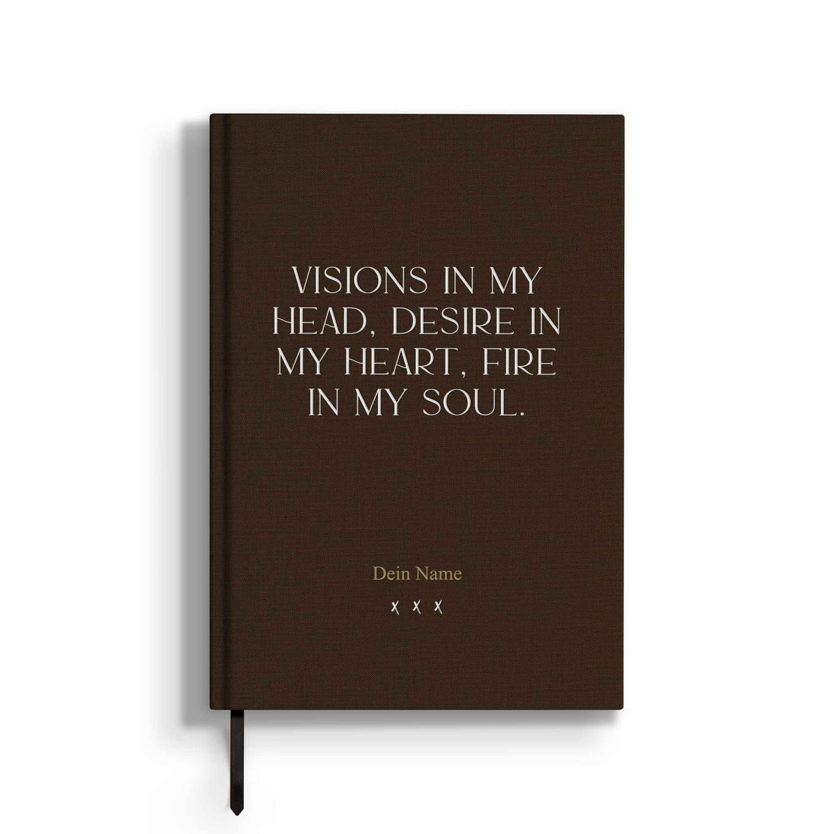Notizbuch "Visions" | A5 | Braun / Weiss