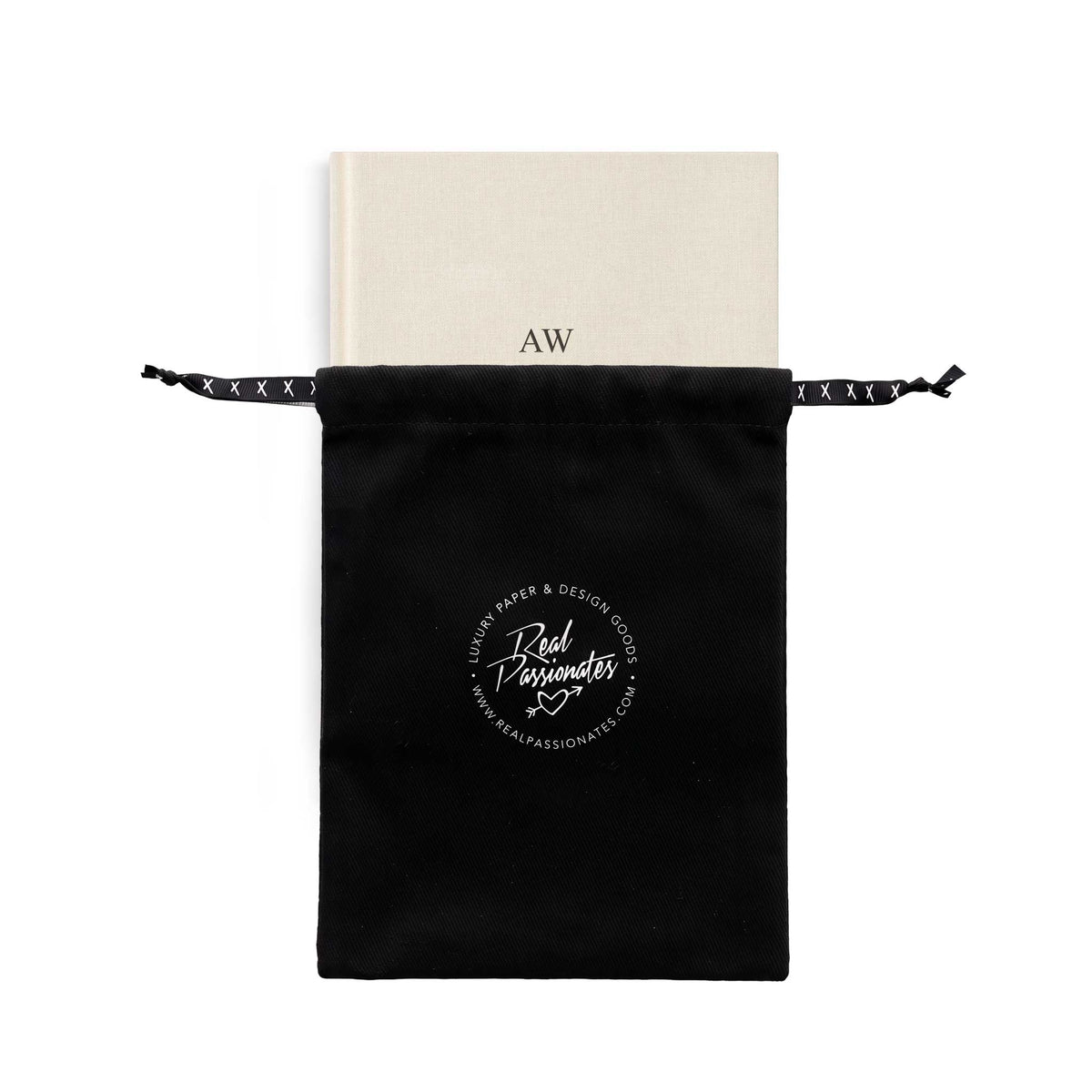 Personalisiertes Notizbuch „MAKE IT YOURS“ | A5 | Offwhite / Schwarz