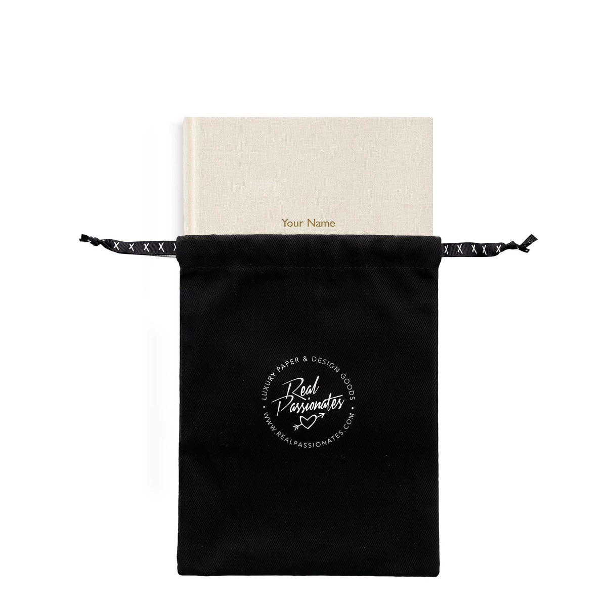 Personalisiertes Notizbuch „MAKE IT YOURS“ | A5 | Offwhite / Gold