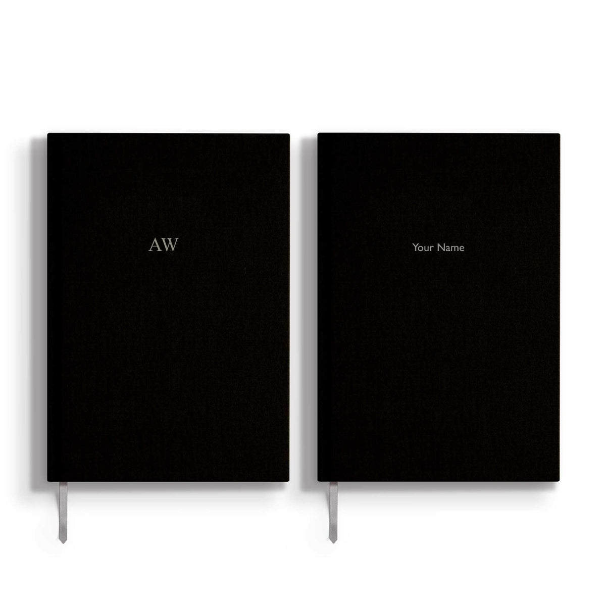 Personalisiertes Notizbuch „MAKE IT YOURS“ | A5 | Schwarz / Silber