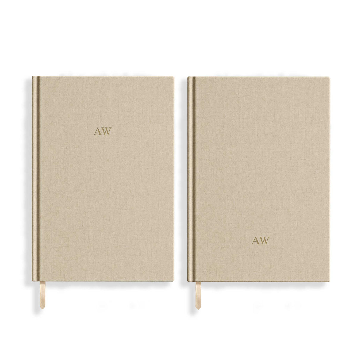 Personalisiertes Notizbuch „MAKE IT YOURS“ | A5 | Beige / Gold