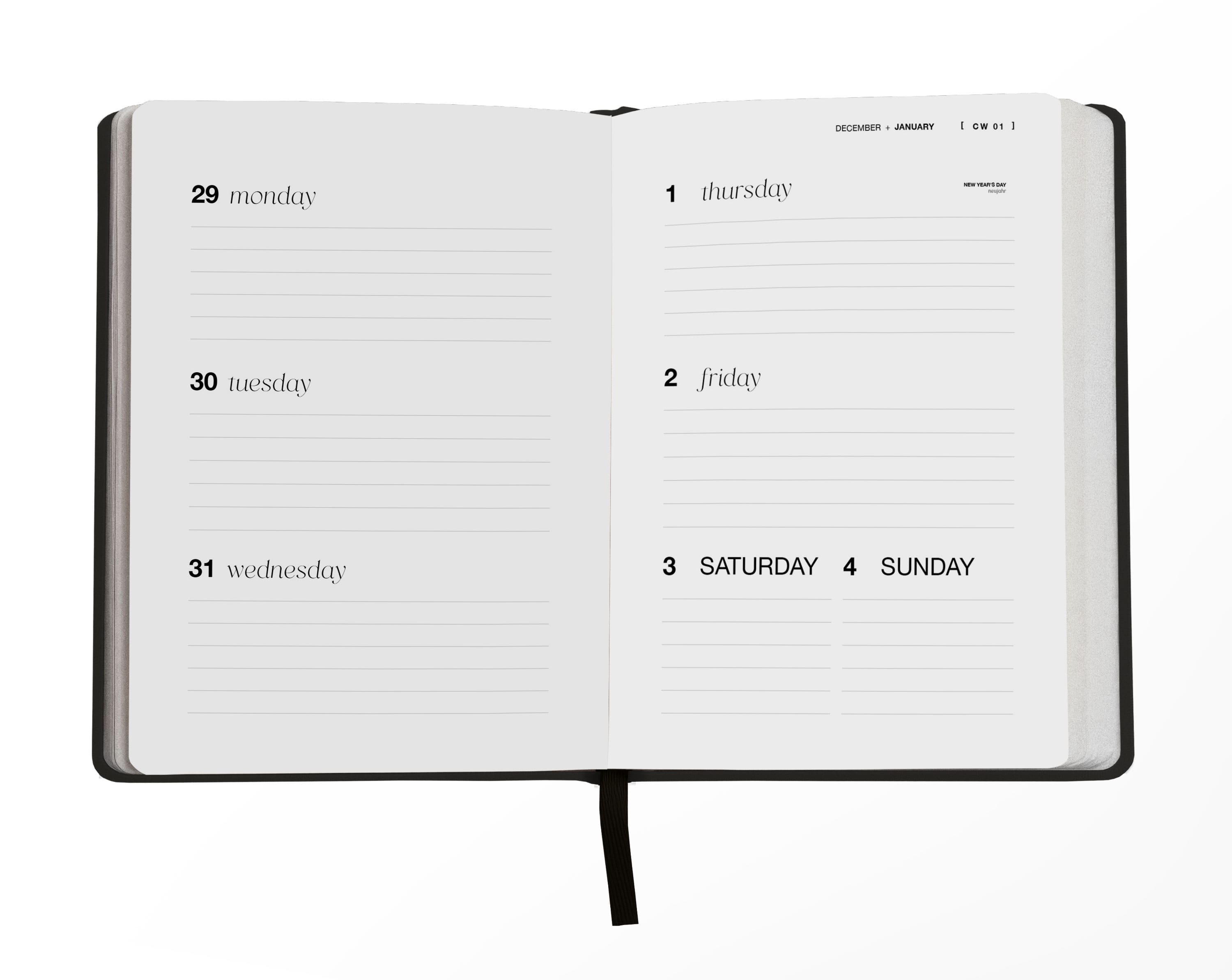 Taschenkalender 2026 Pocket Planner A6 Schwarz | Pre Order