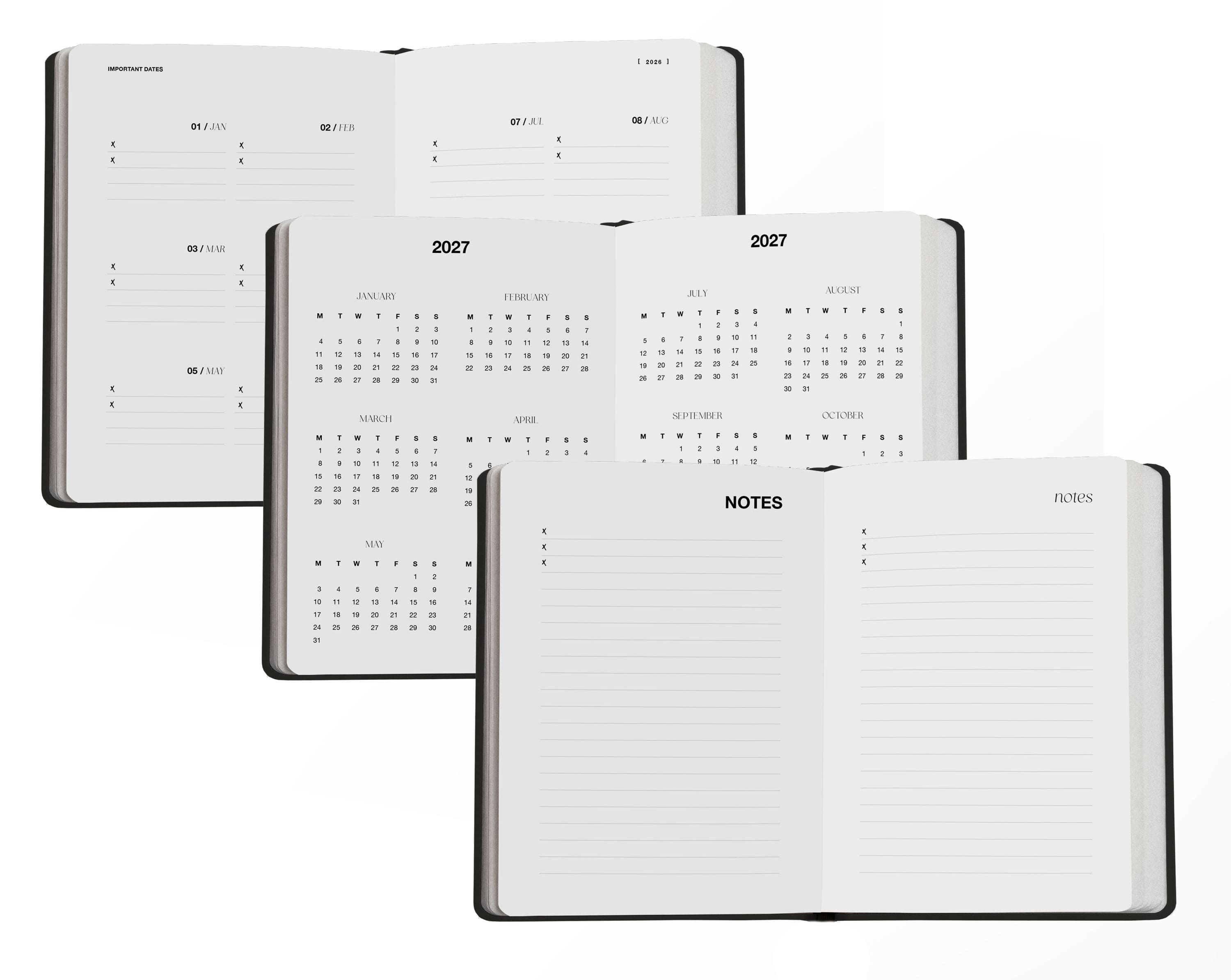 Taschenkalender 2026 Pocket Planner A6 Schwarz | Pre Order
