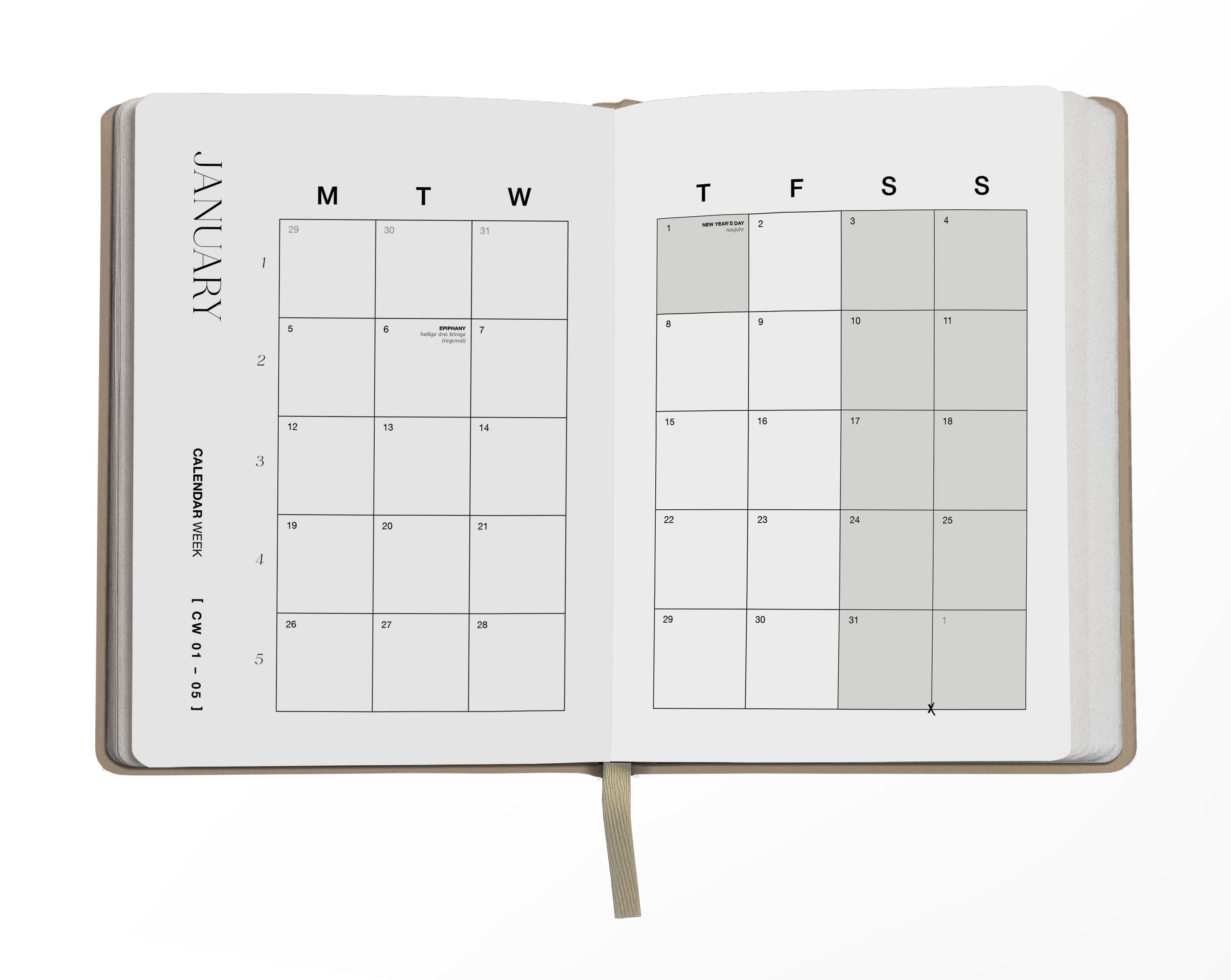 Taschenkalender 2026 Pocket Planner A6 Beige | Pre Order
