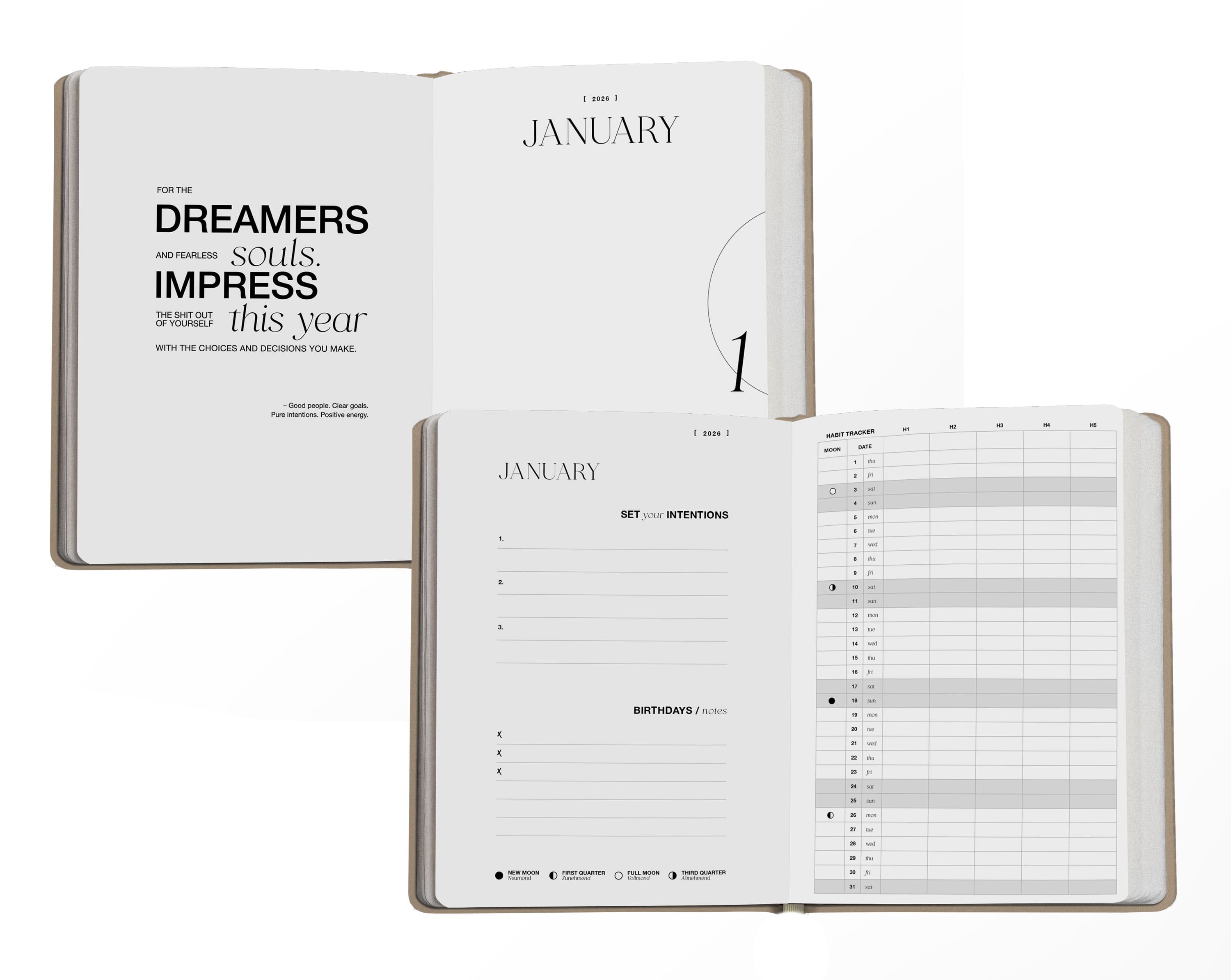 Taschenkalender 2026 Pocket Planner A6 Beige | Pre Order