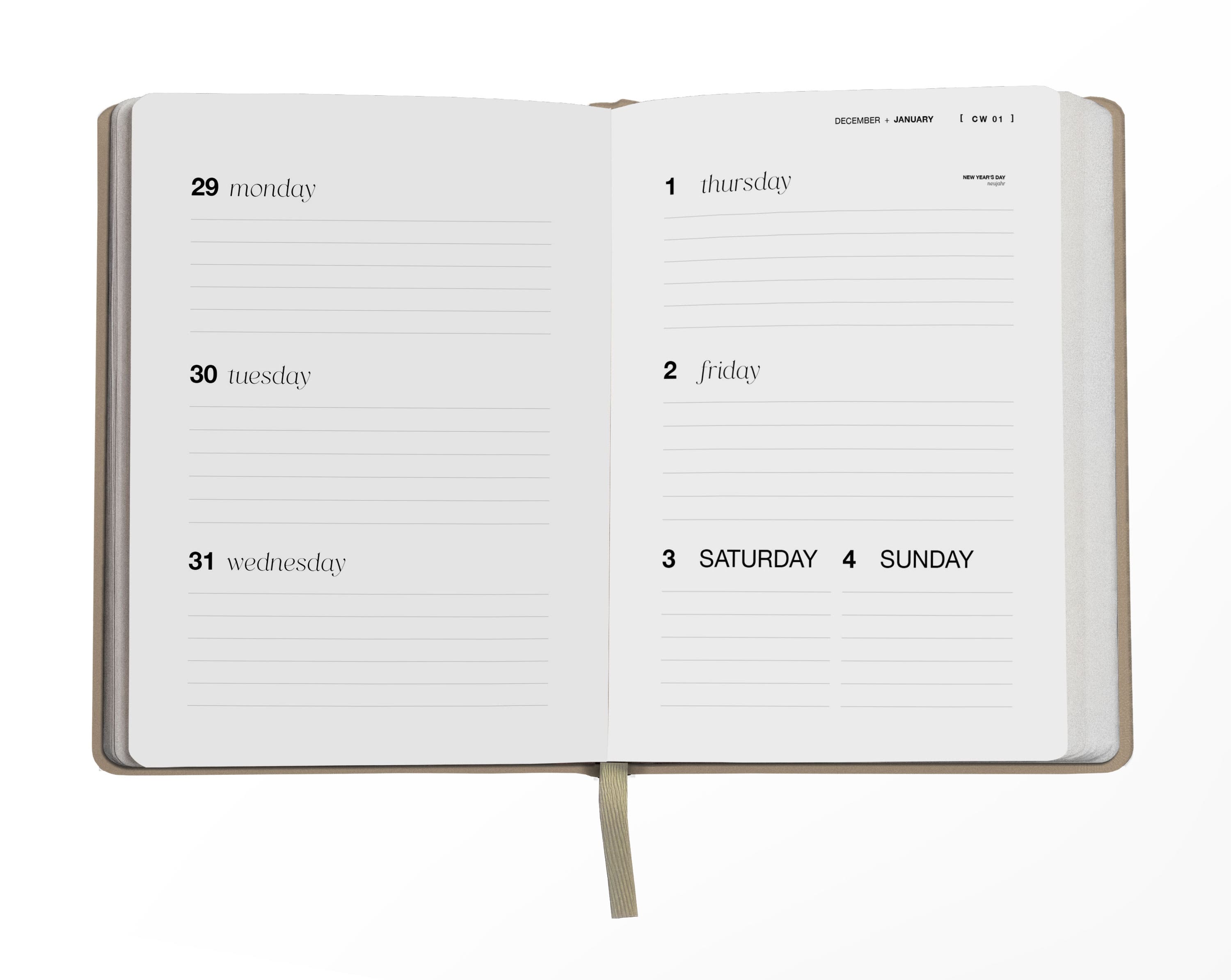 Taschenkalender 2026 Pocket Planner A6 Beige | Pre Order