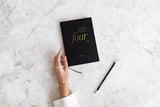 Kalender 2024, A5, schwarz/gold