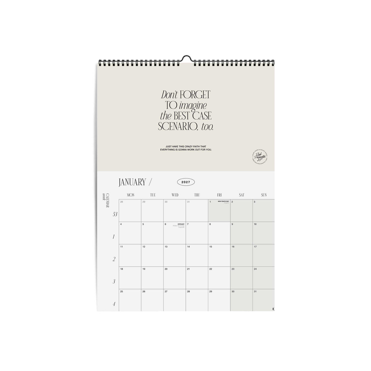 Wandkalender 2027 | A3 | Monatsübersicht