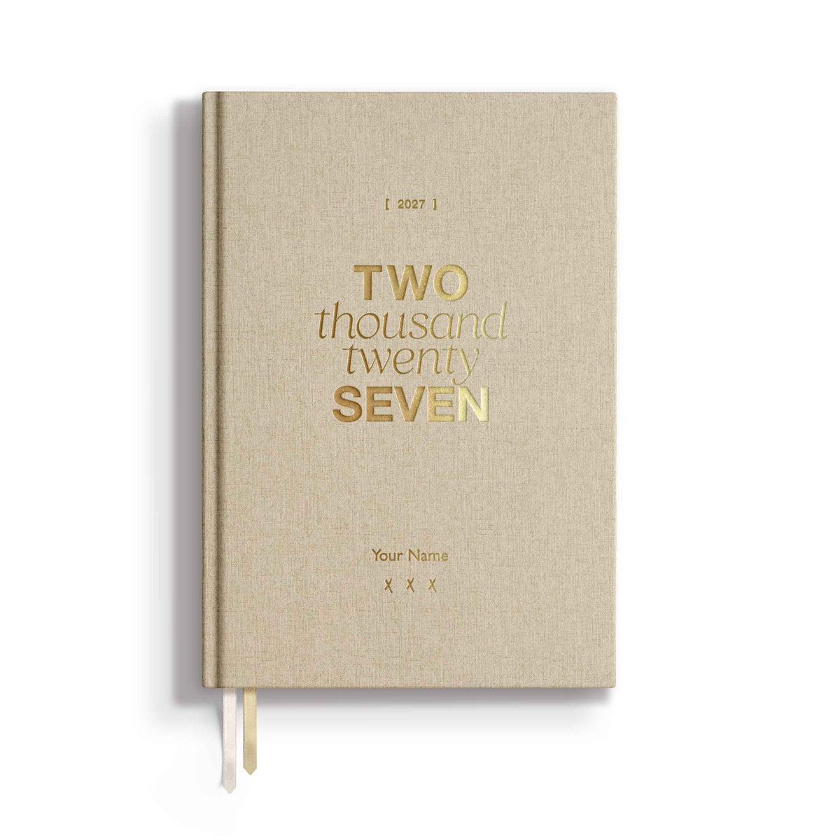 Kalender 2027 "Beach" | A5 | Beige / Gold