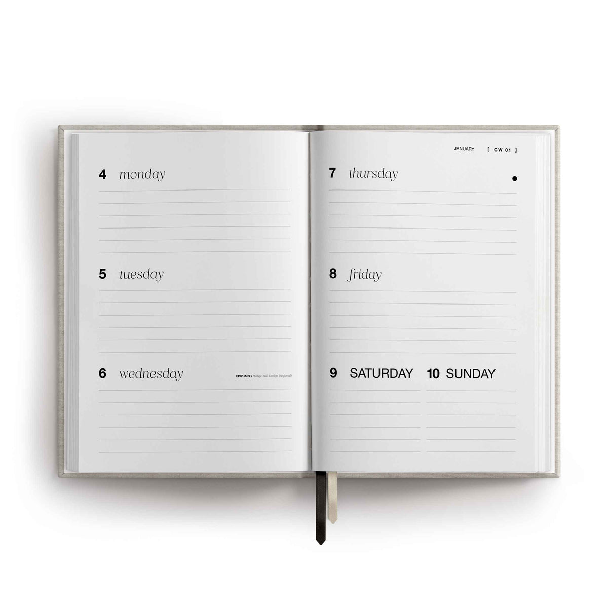 Kalender 2027 "Cloud" | A5 | Off-White / Schwarz