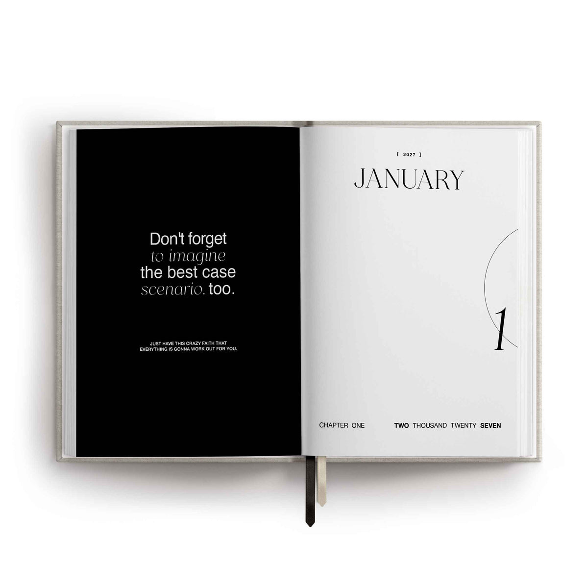 Kalender 2027 "Cloud" | A5 | Off-White / Schwarz