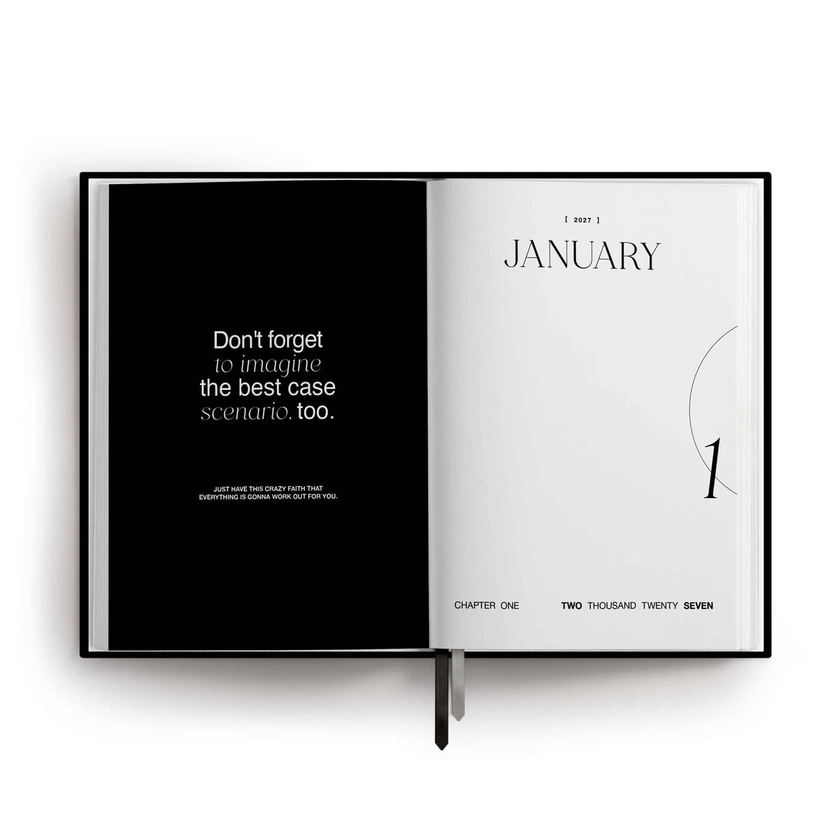 Kalender 2027 "Raven" | A5 | Schwarz / Silber