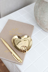 Small heart shaped bowl / tray "fuck it", Gold