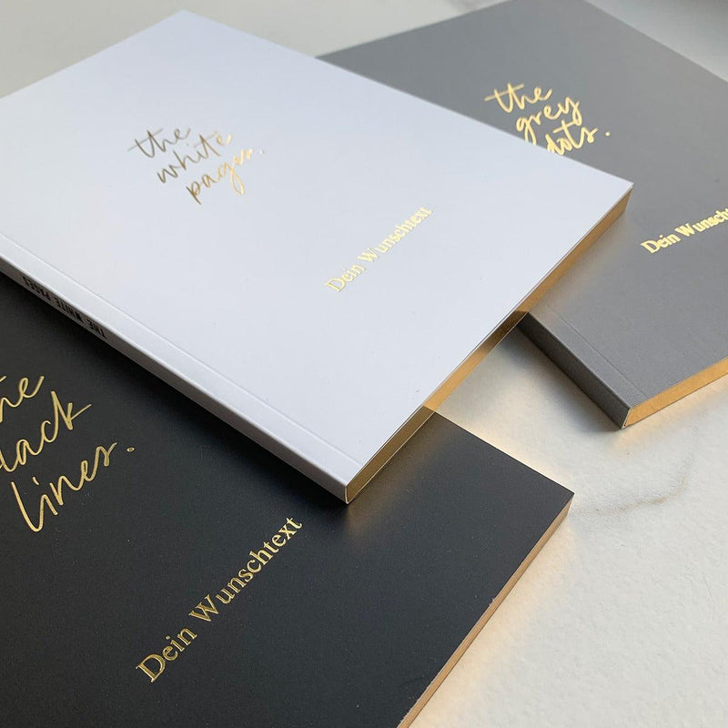 Notebook "Grey Dots" A5, Grey/Gold