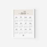 Art Print Calendar 2023, A3, White