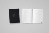 Notizbuch "Black Lines", A5, Schwarz/Gold