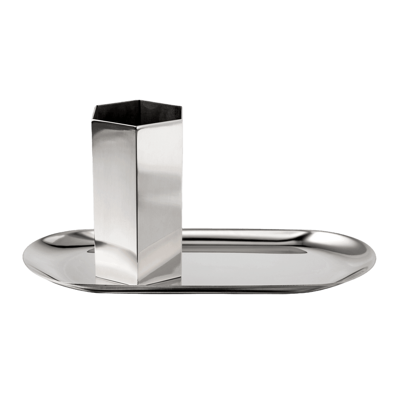 Schreibtisch Deko-Set (Tablett & Stiftehalter), Silber